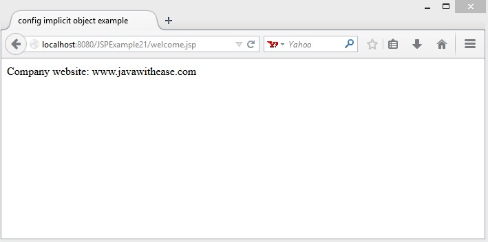 jsp example 21 welcome