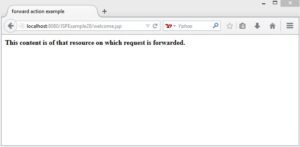 JSP forward action tag example