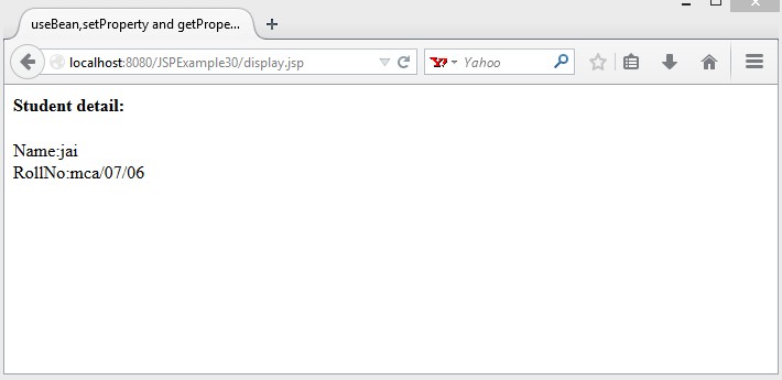 jsp example 30 display