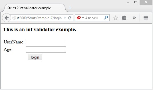 struts 17 login