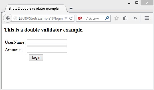 struts 18 login