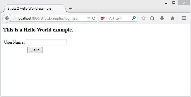 struts 2 login