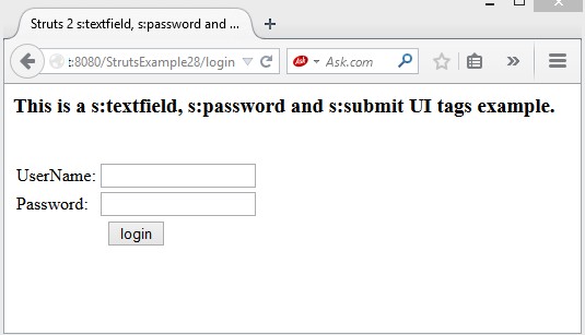 struts 28 login