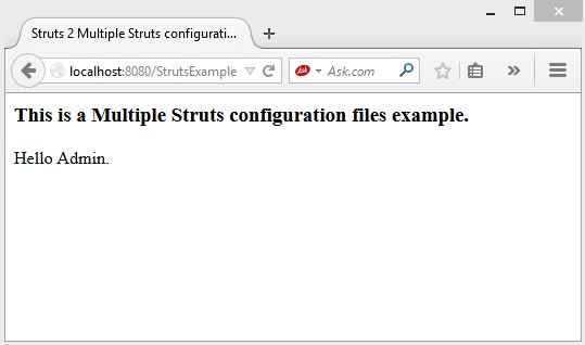 struts 5 admin