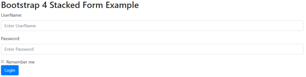 Bootstrap 4 forms w3schools