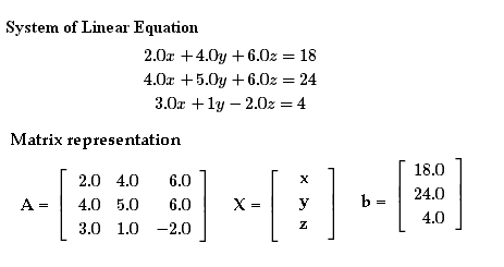 Image result for system linear equation matrix