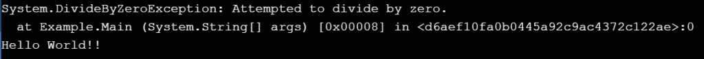 C Sharp try/catch - W3schools